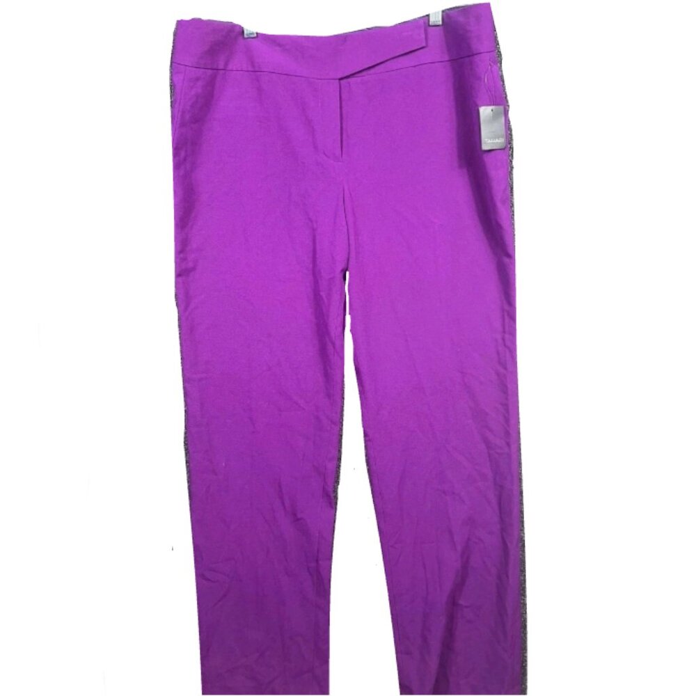 Women's Tahari Terry Straight Leg Stretch Trousers Dress Pants